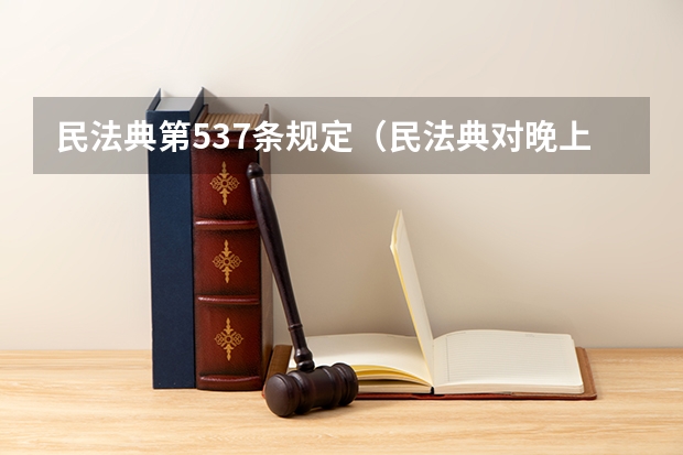 民法典第537条规定（民法典对晚上灯光扰民的处罚）