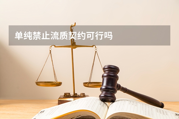 单纯禁止流质契约可行吗